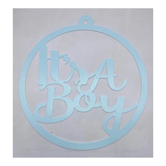 Acrylic Round Sign It'S A Boy