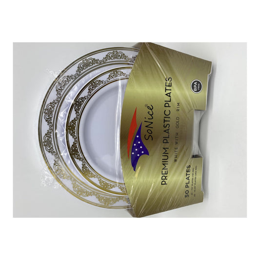 50 ct Plates Set Red 8 Set/Cs