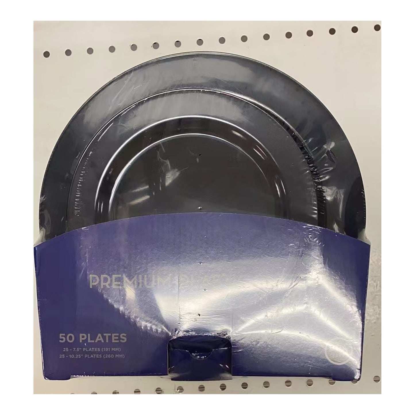 50 ct Plates Black 8Pk/Cs,