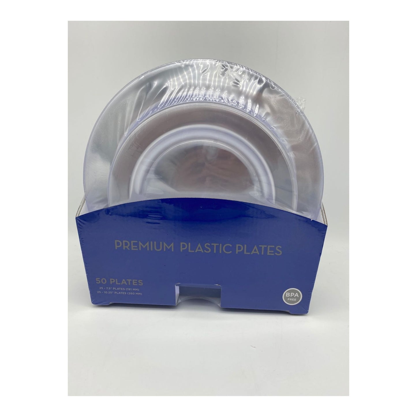 50 ct Plates Clear 8 Set/Cs