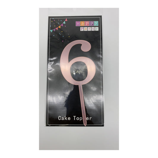 Cake Topper R/Gold #6 Inner 20 pcs