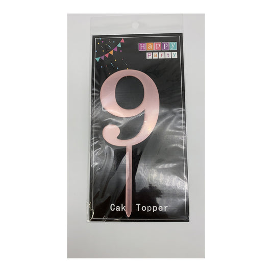 Cake Topper R/Gold #9 Inner 20 pcs