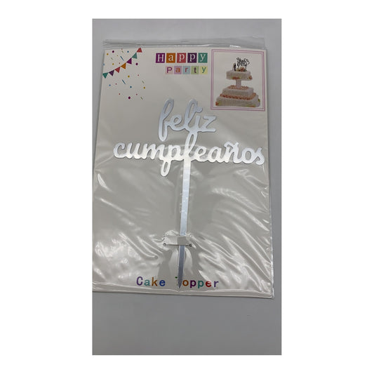Cake Topper F/Cumpleaños Silver 20 Inner