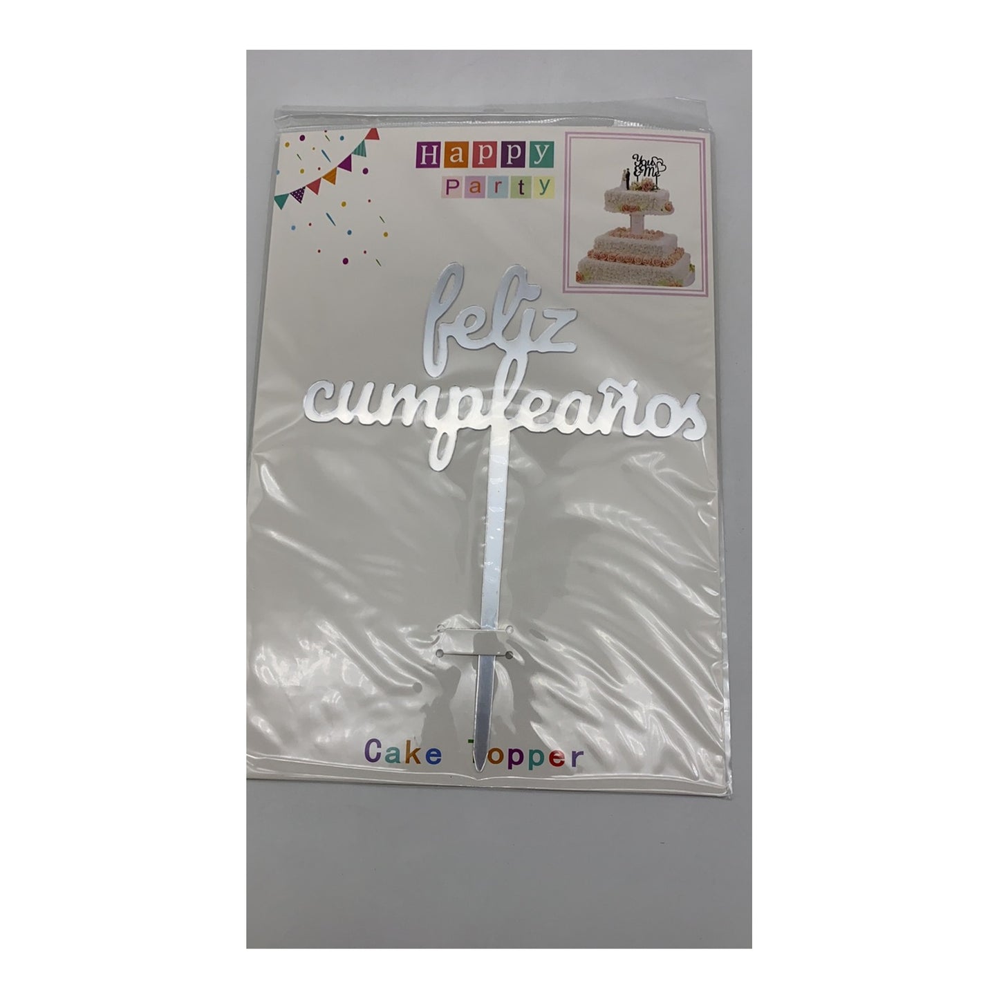 Cake Topper F/Cumpleaños Silver 20 Inner