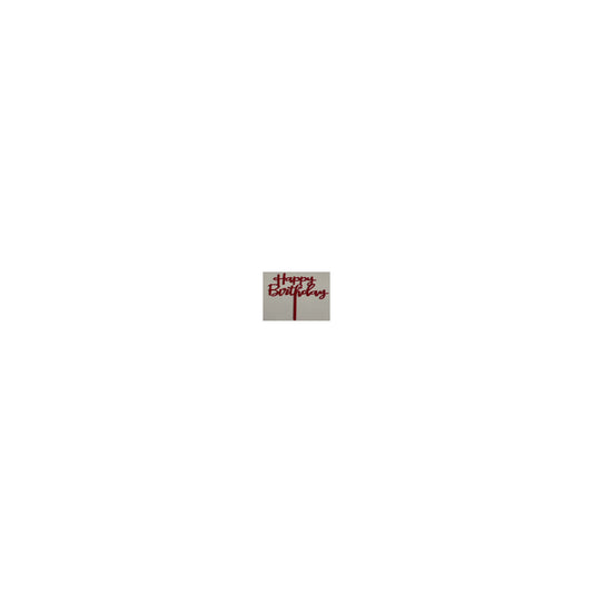 Happy Birthday Cake Topper Red 12Inner