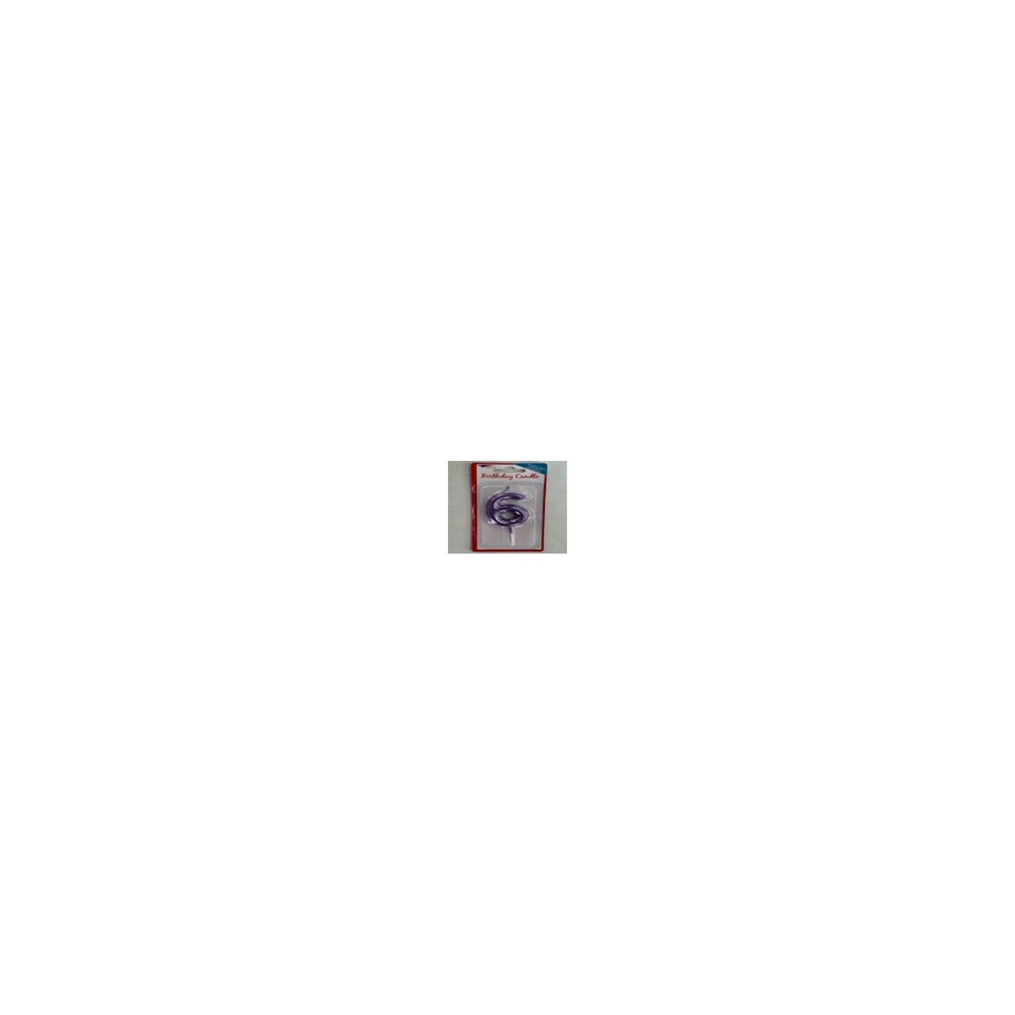 Number Candle Purple 6