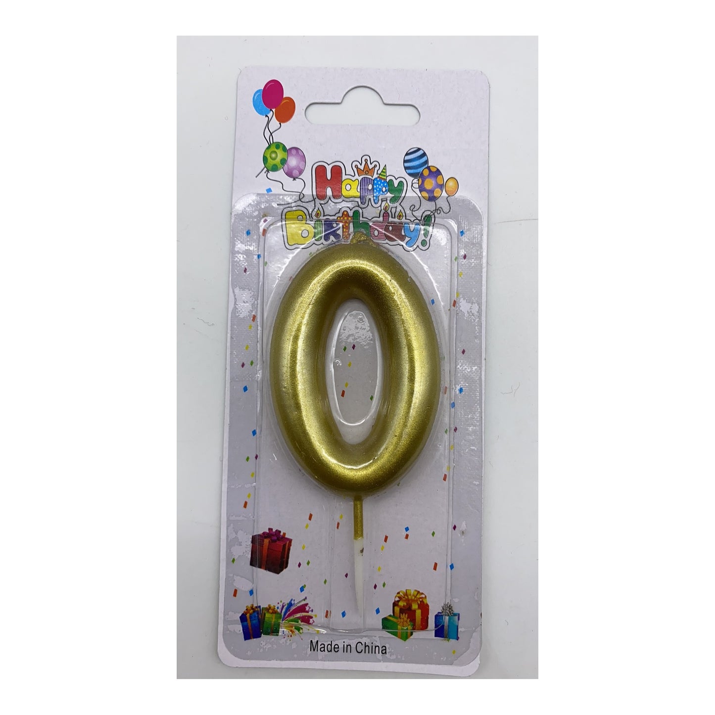 Number Candle Gold 0