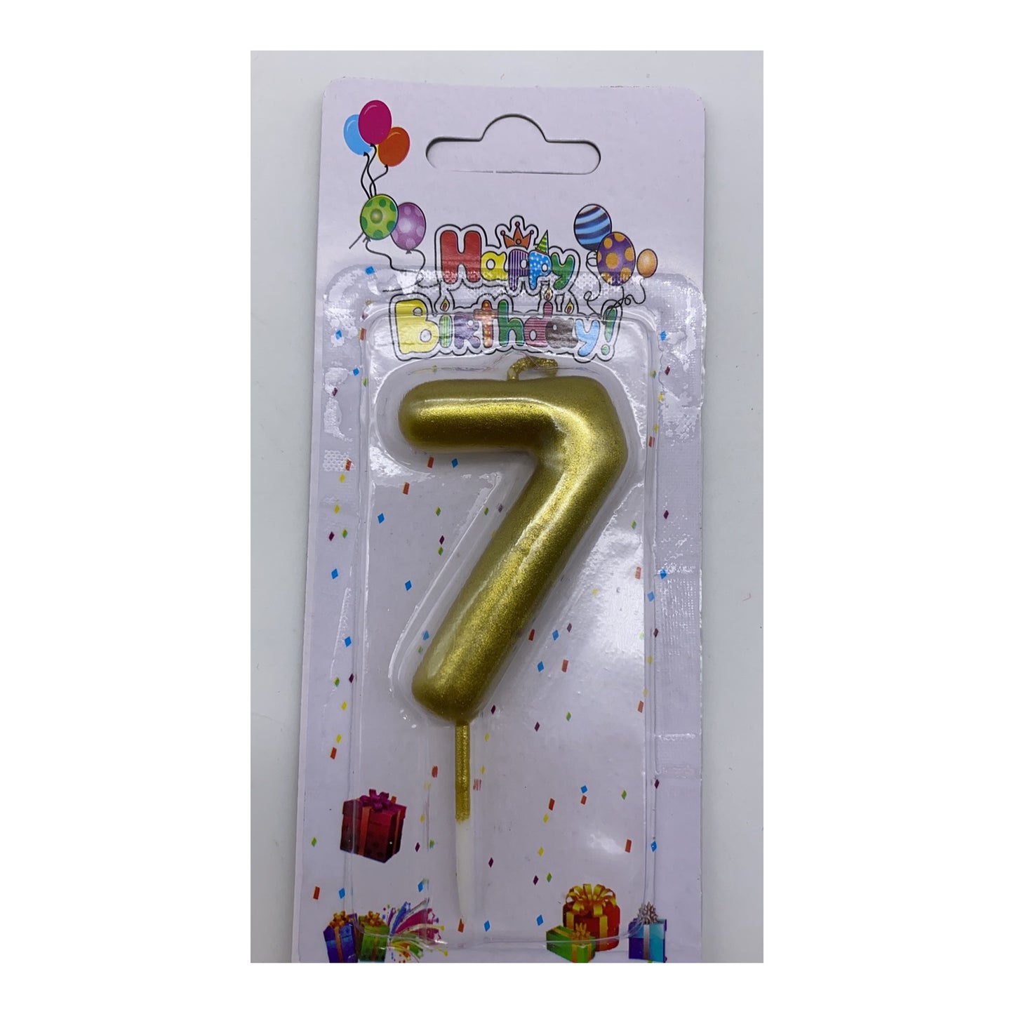 Number Candle Gold 7