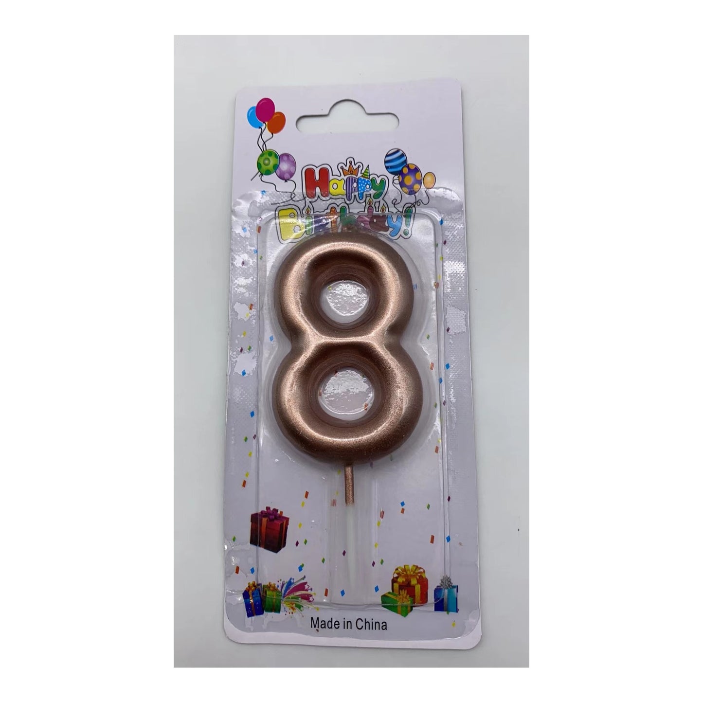 Birthday Candle Rose Gold 8