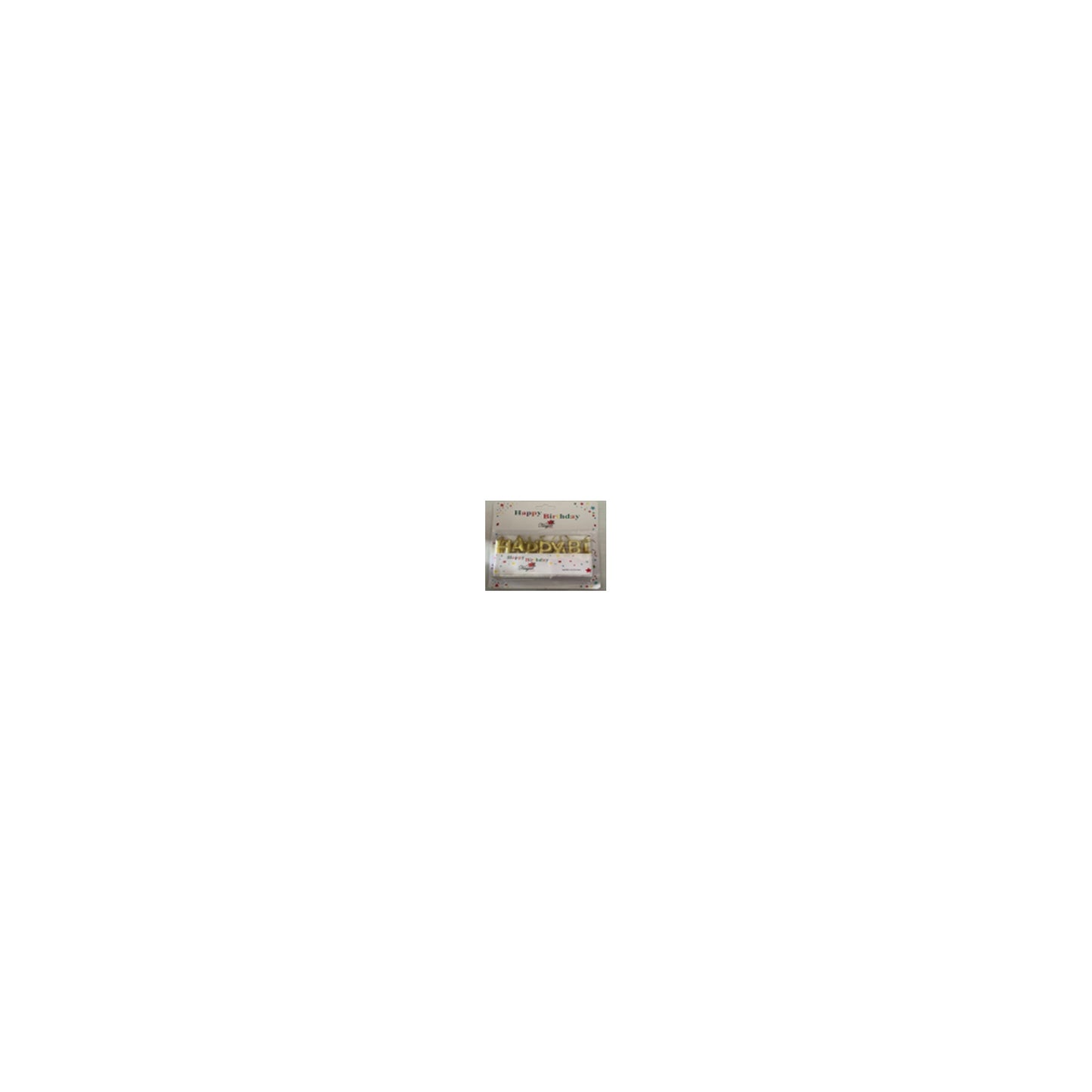 Letter Candle Happy Birthday Gold 120Pk/Cs 12Inner
