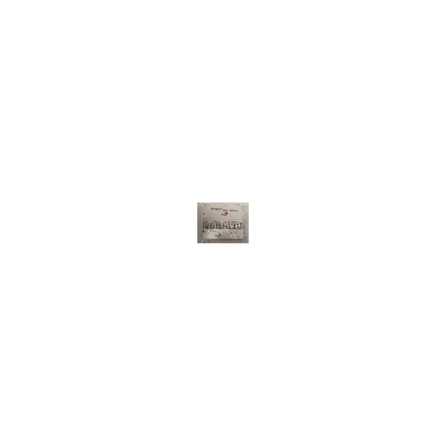 Letter Candle Happy Birthday Silver 120Pk/Cs 12Inner