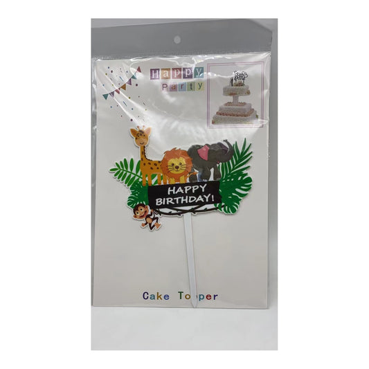 Cake Topper Safari Inner 12Pc\N