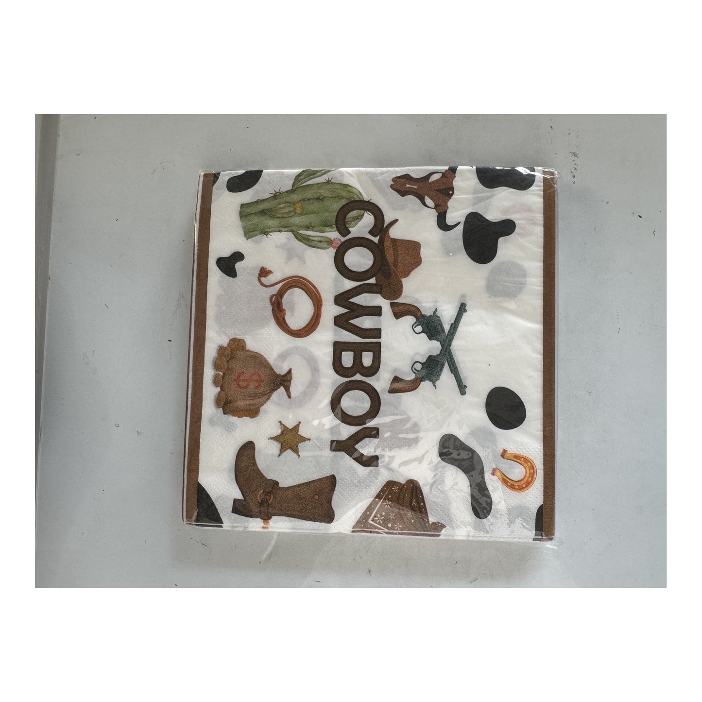 2Ply Napkins 24 ct Cowboy 24Pk/Cs