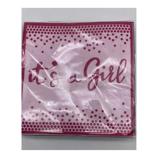 2 Ply Napkin It'S A Girl 24 ct 24Pk/Cs