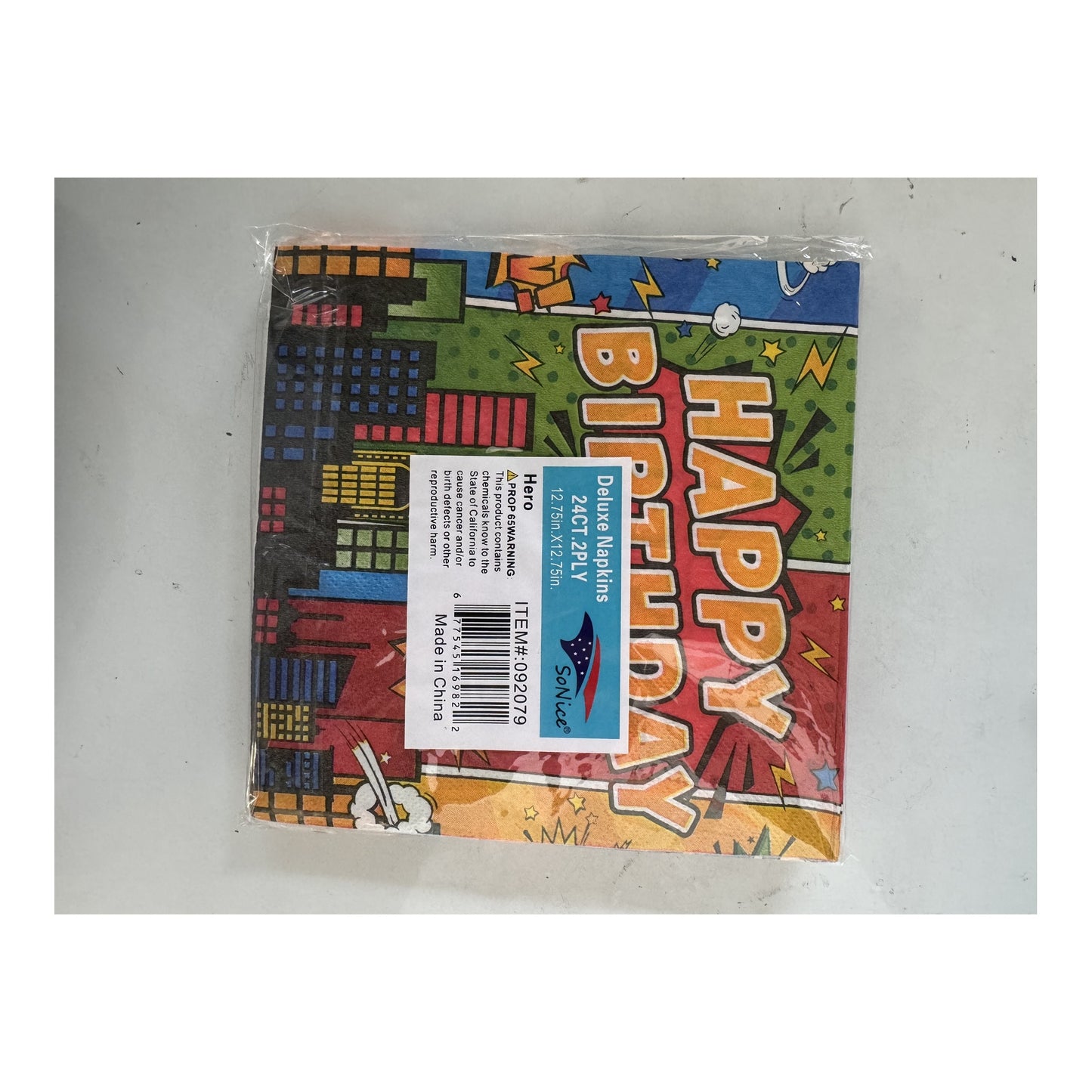 2Ply Napkins 24 ct Hero Boom 24Pk/Cs