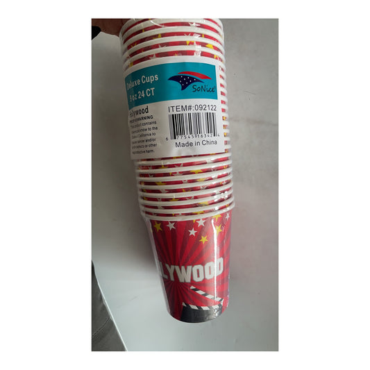 9Oz Paper Cup 24 ct Hollywood 24Pk/Cs
