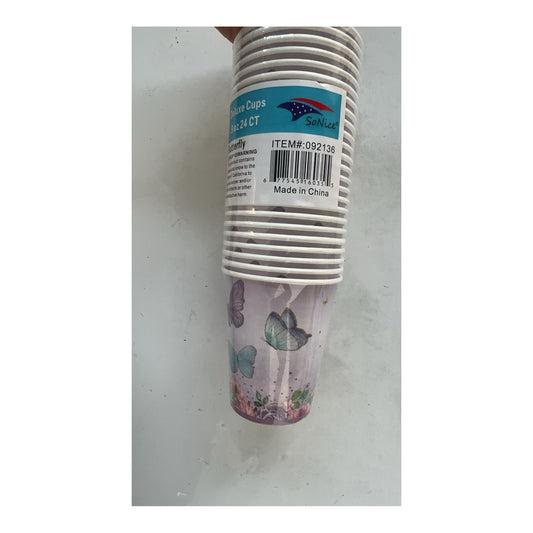 9Oz Cups Butterfly 24 ct 24Pk/Cs