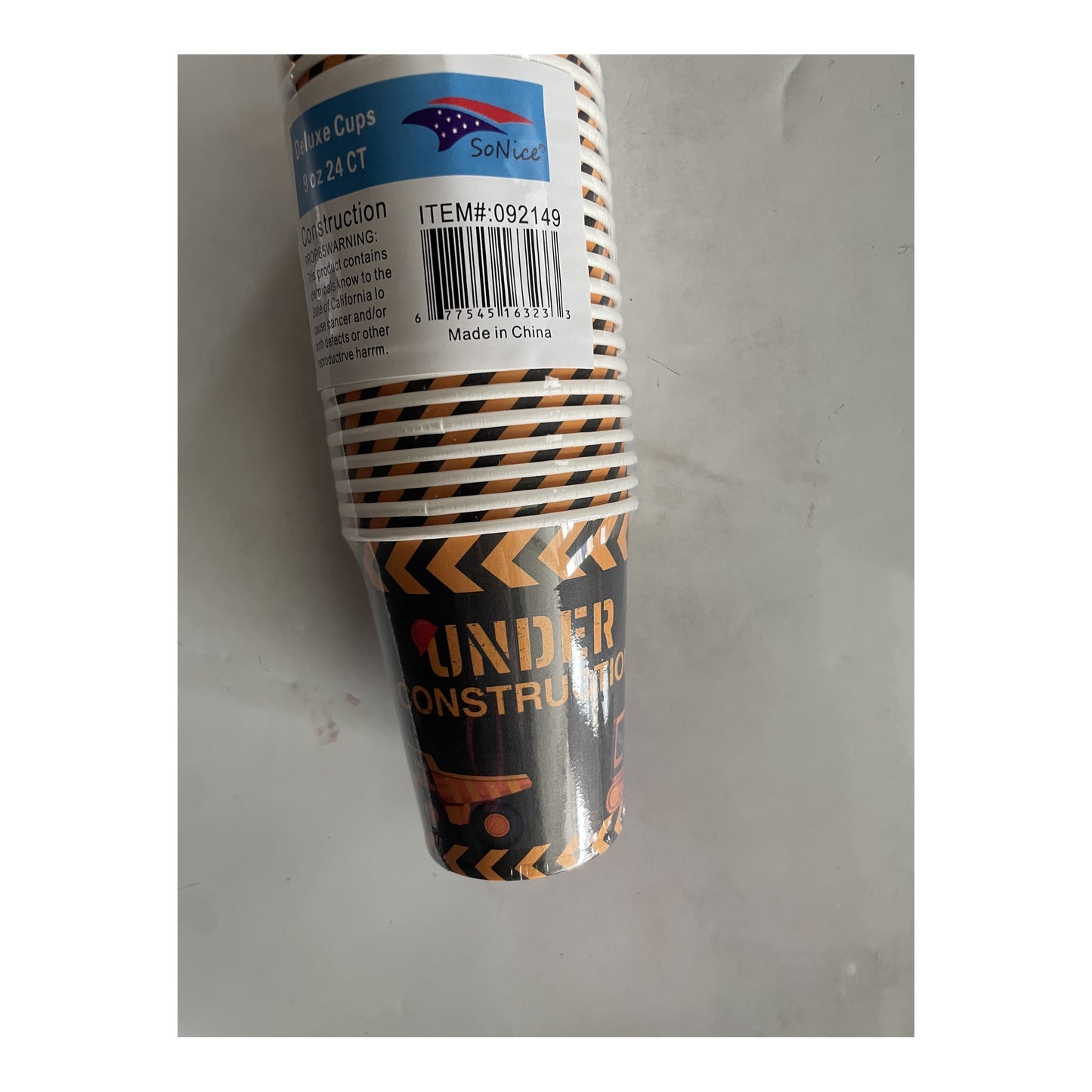 9Oz Paper Cup 24 ct Construction 24Pk/Cs