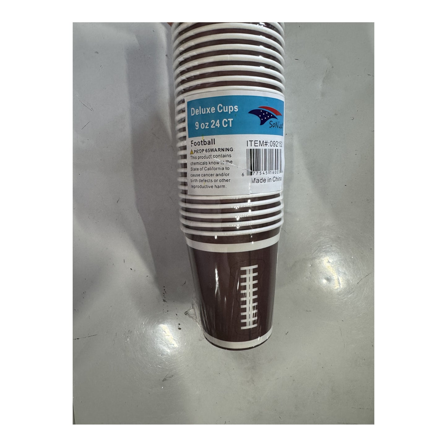 8Oz Cups 24 ct Football 24Pk/Cs