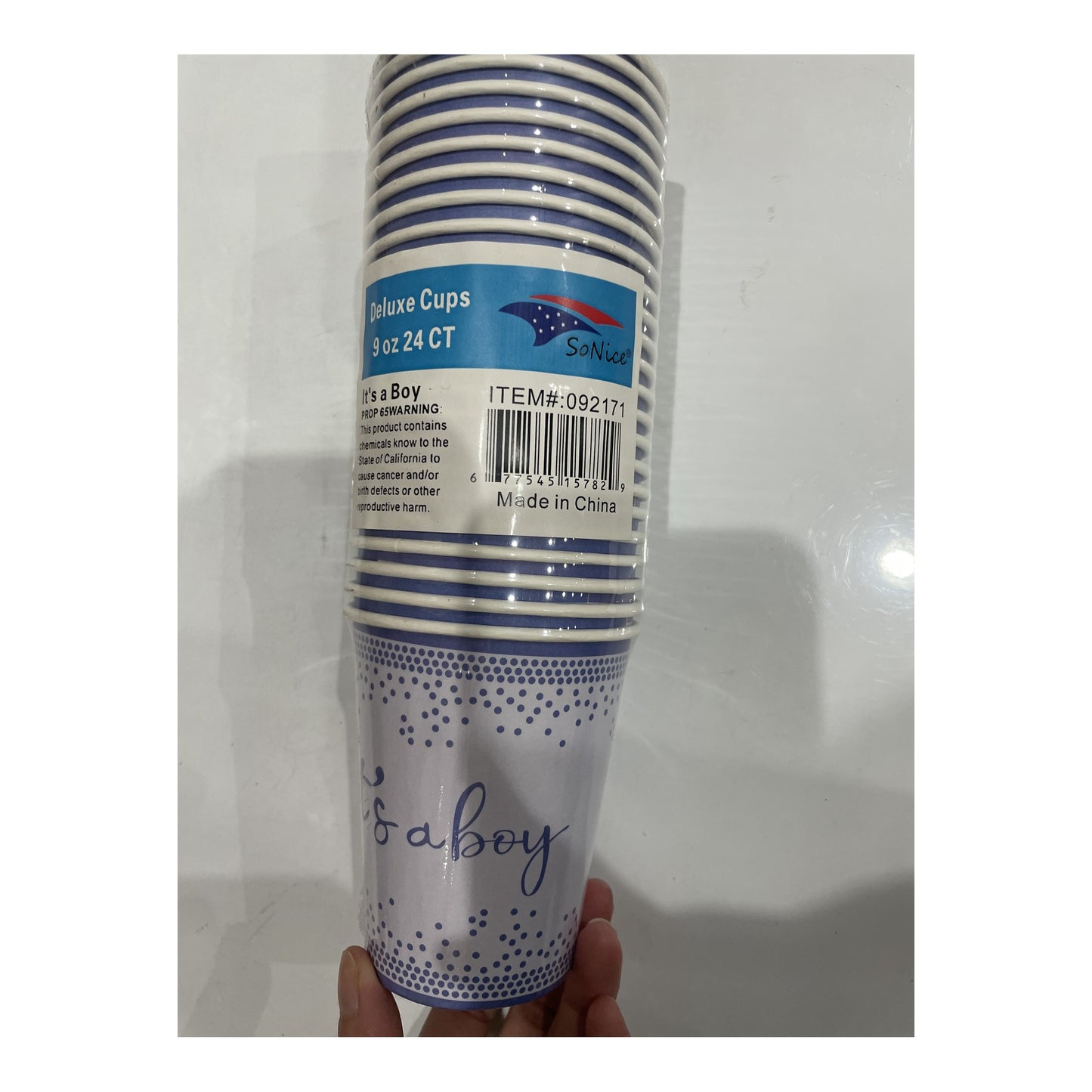 9Oz Paper Cup 24 ct It'S A Boy 24Pk/Cs