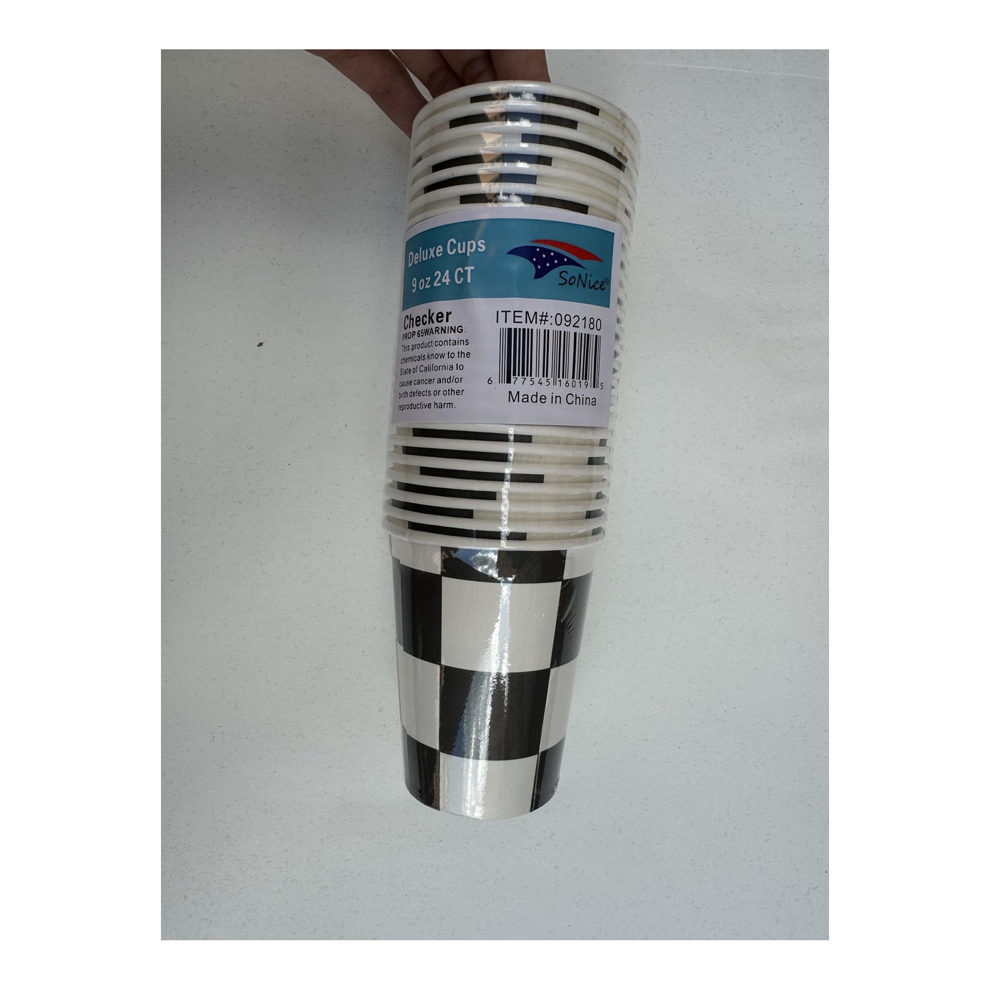 8Oz Cups 24 ct Checker 24Pk/Cs