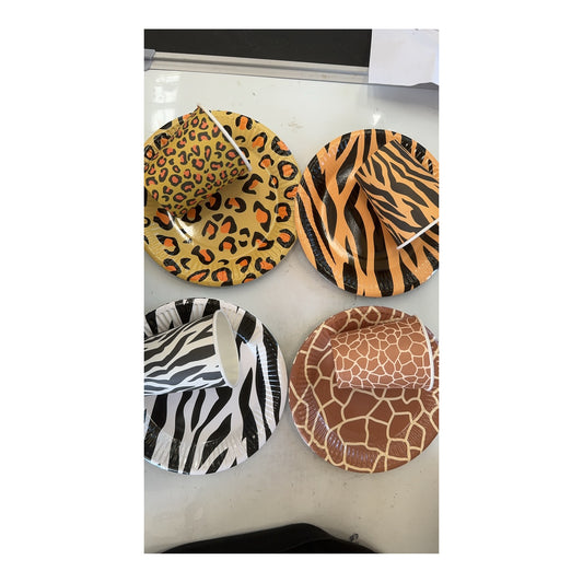 7" Plates 24 ct Get-Wild 24Pk/Cs