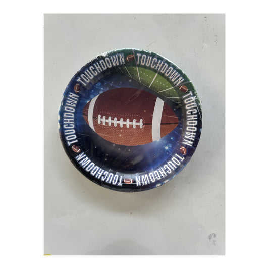 7" Plts 24 ct Football 24Pk/Cs