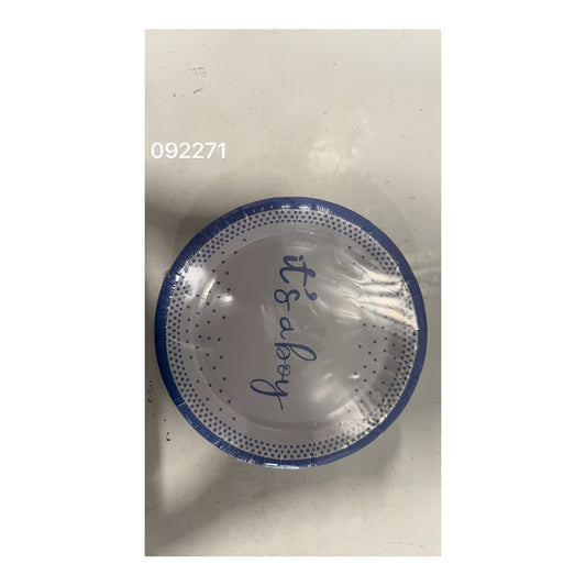 7"Paper Plate 24 ct It'S A Boy 24Pk/Cs