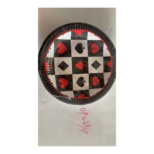 7"Paper Plate 24 ct Casino 24Pk/Cs