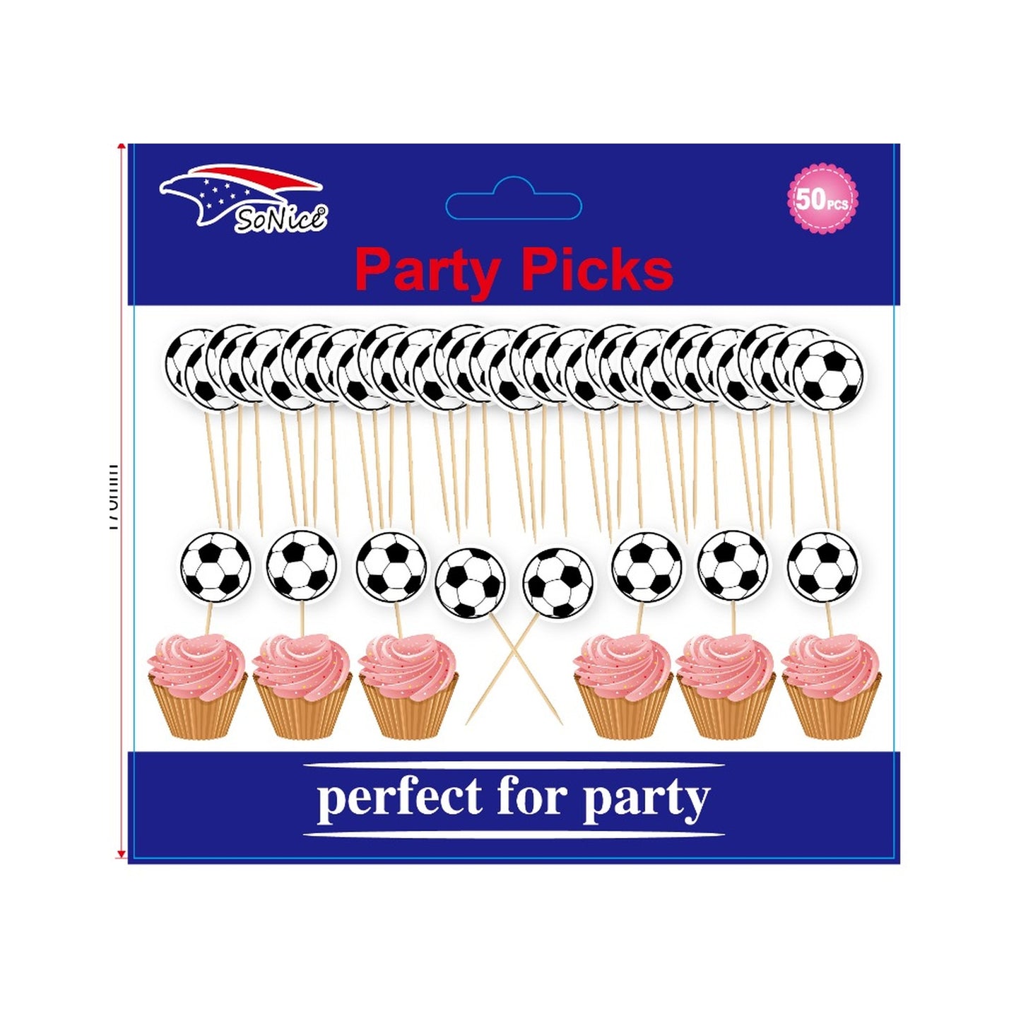 Party Picks Soccer 50 ct 120Pk/Cs
