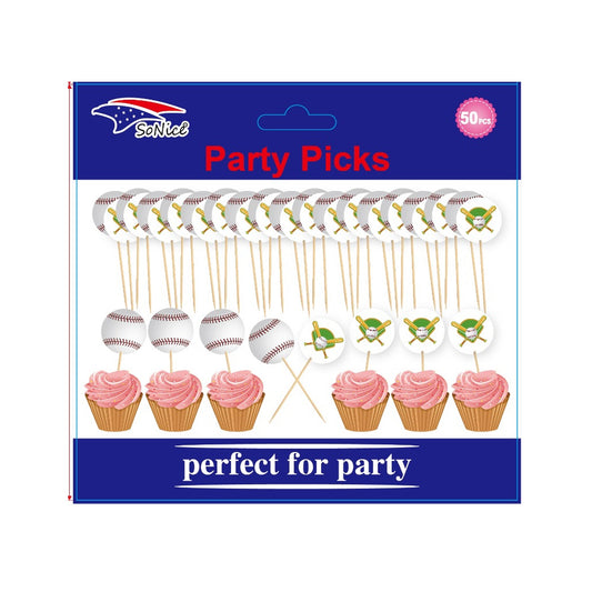 Party Picks Baseball 50 ct 120Pk/Cs