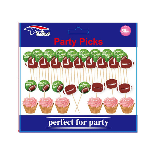Party Picks Football 50 ct 120Pk/Cs