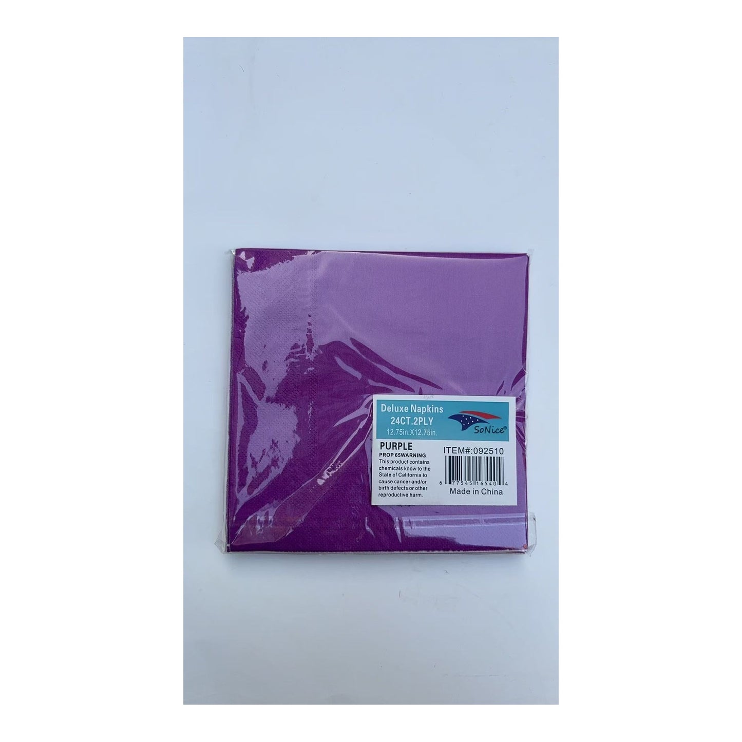 24 ct Napkins Purple 24Pk/Cs