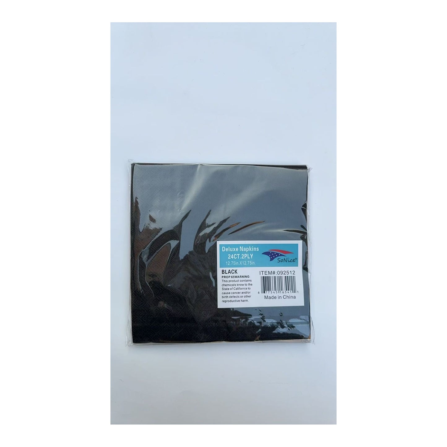 24 ct Napkins Black 24Pk/Cs
