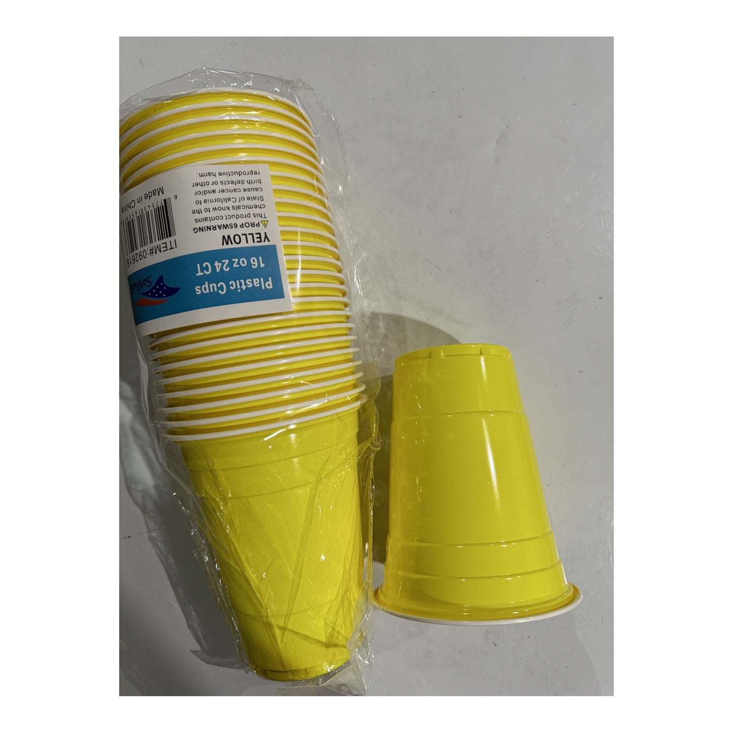 24 ct Plt Cups Yellow 24Pk/Cs