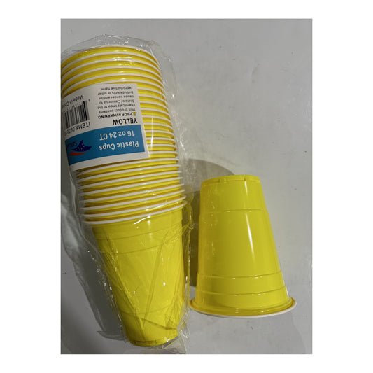 24 ct Plt Cups Yellow 24Pk/Cs