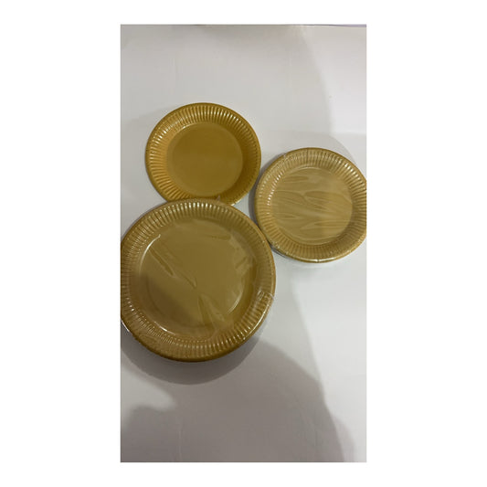 24 ct 7" Plates Gold 24Pk/Cs