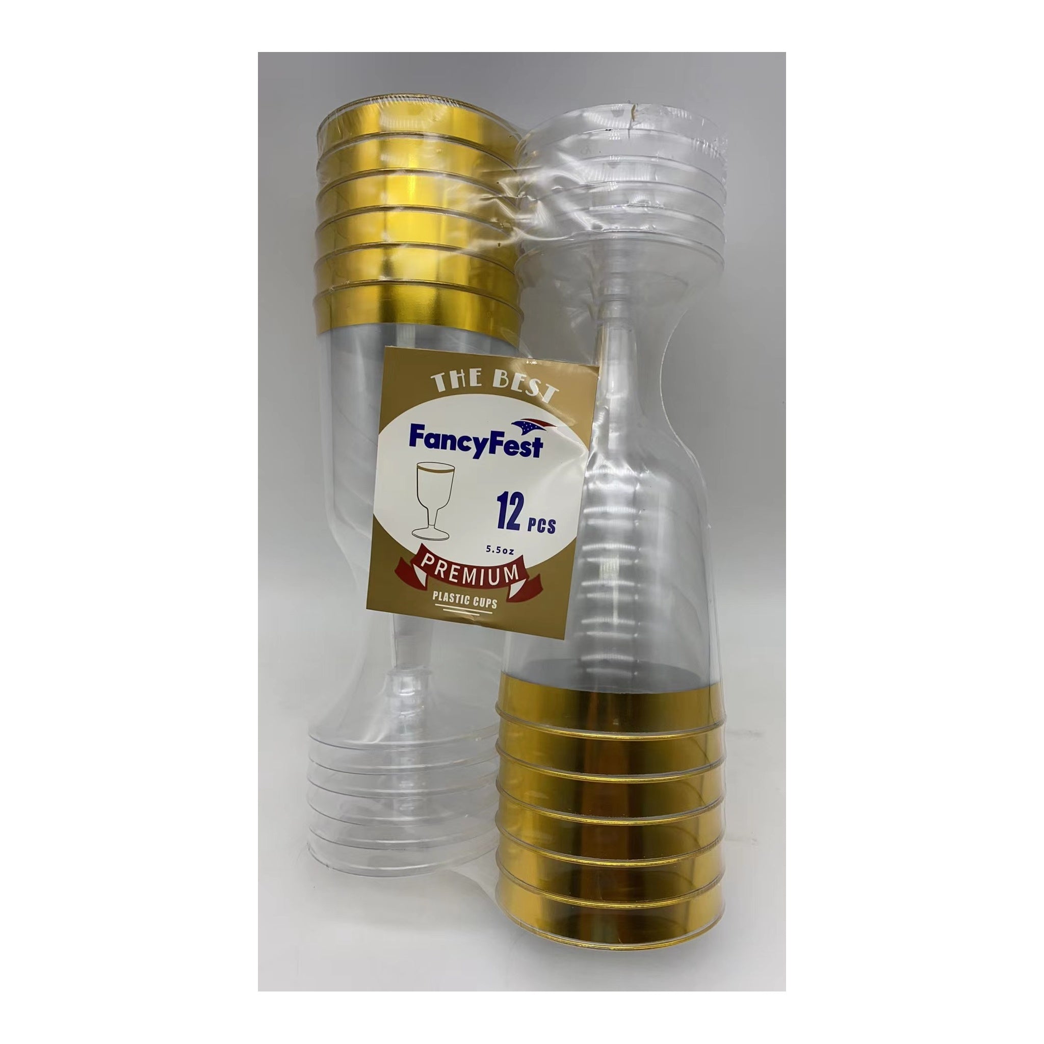 12 ct Wine Cups 5.5Oz Gold 24Pk/Cs