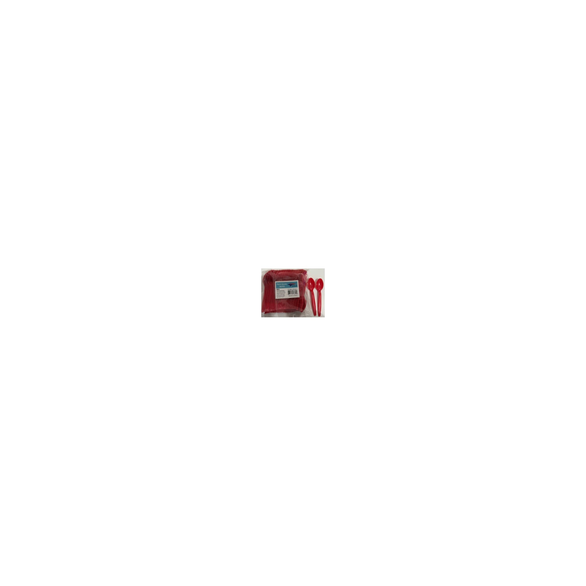 100 ct Plt Spoons Red 24Pk/Cs