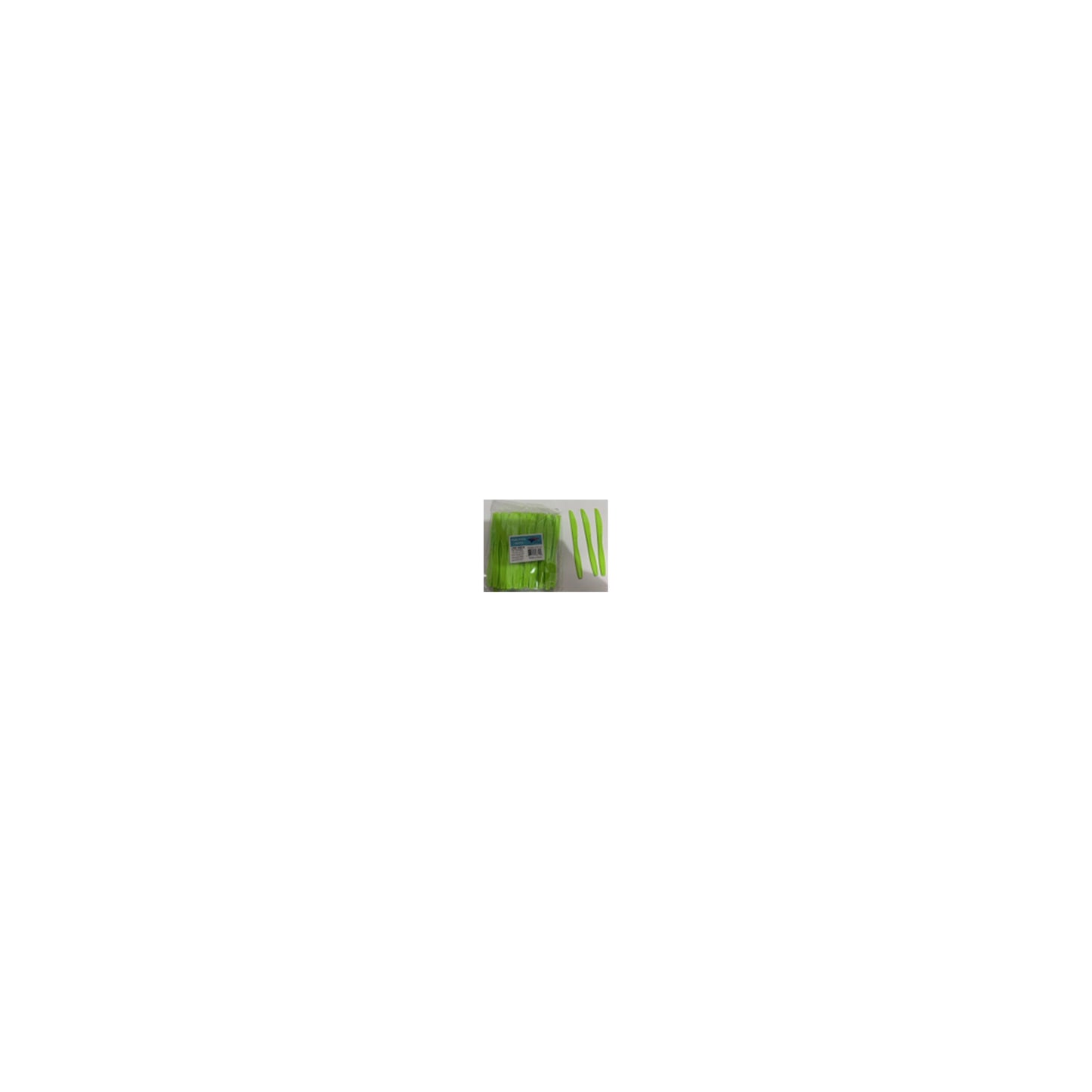 100 ct Plt Knives Lime Green 24Pk/Cs
