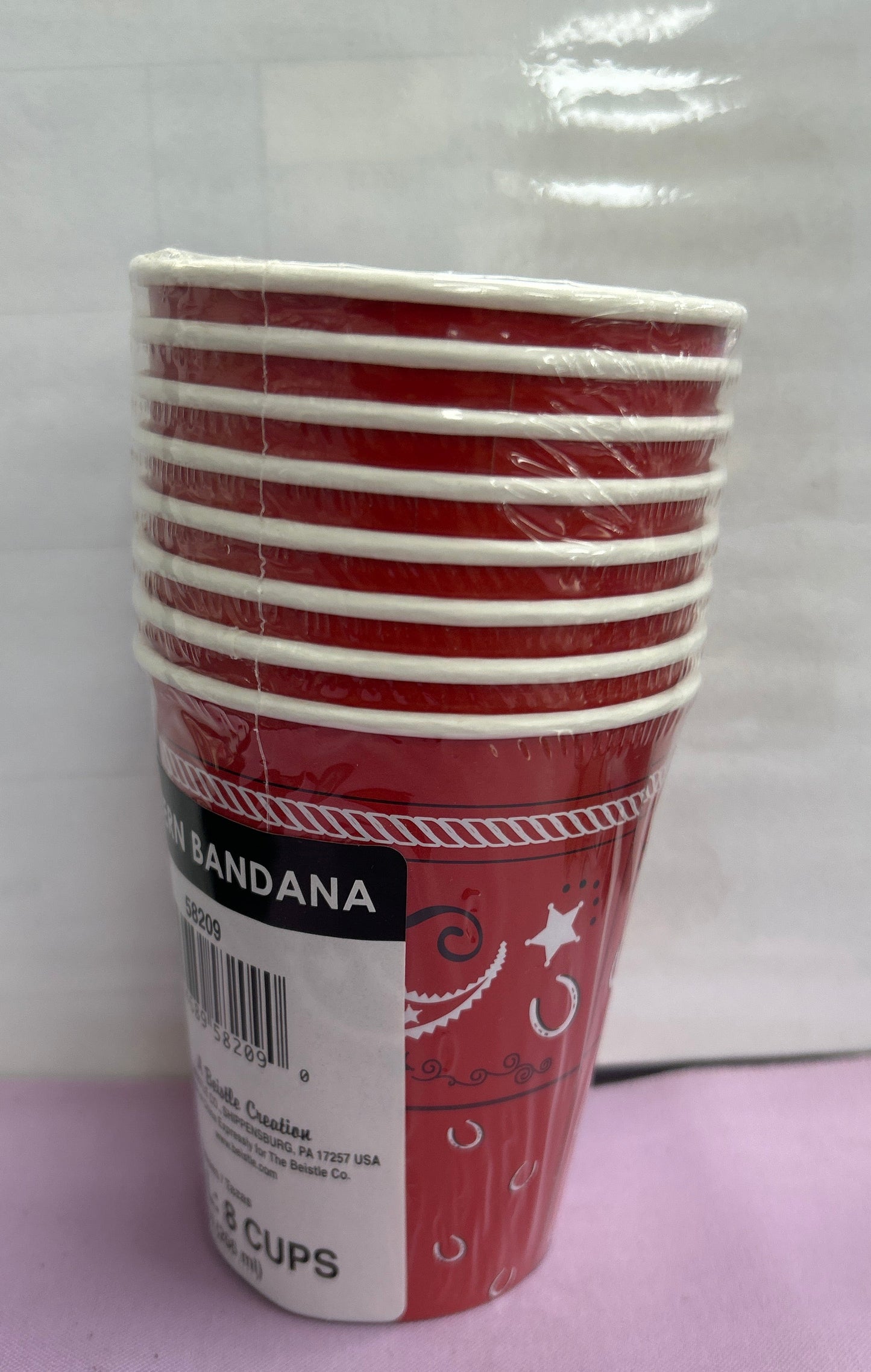 Bandana Paper Cups 8ct