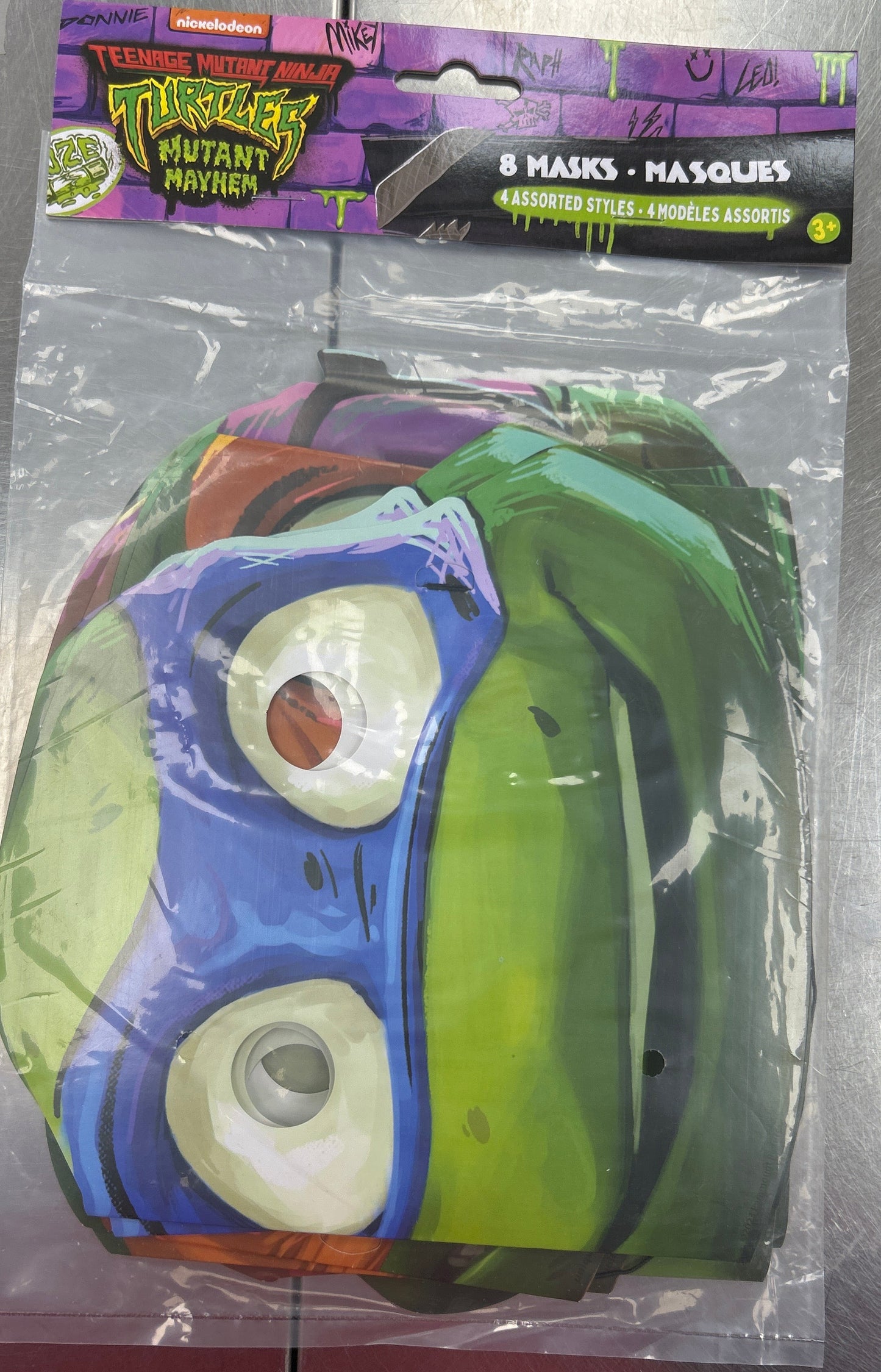 TMNT Mutan Mayhem Paper Masks 8CT