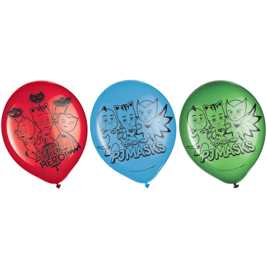 Pj Mask 6/8ct Latex Balloon 12"