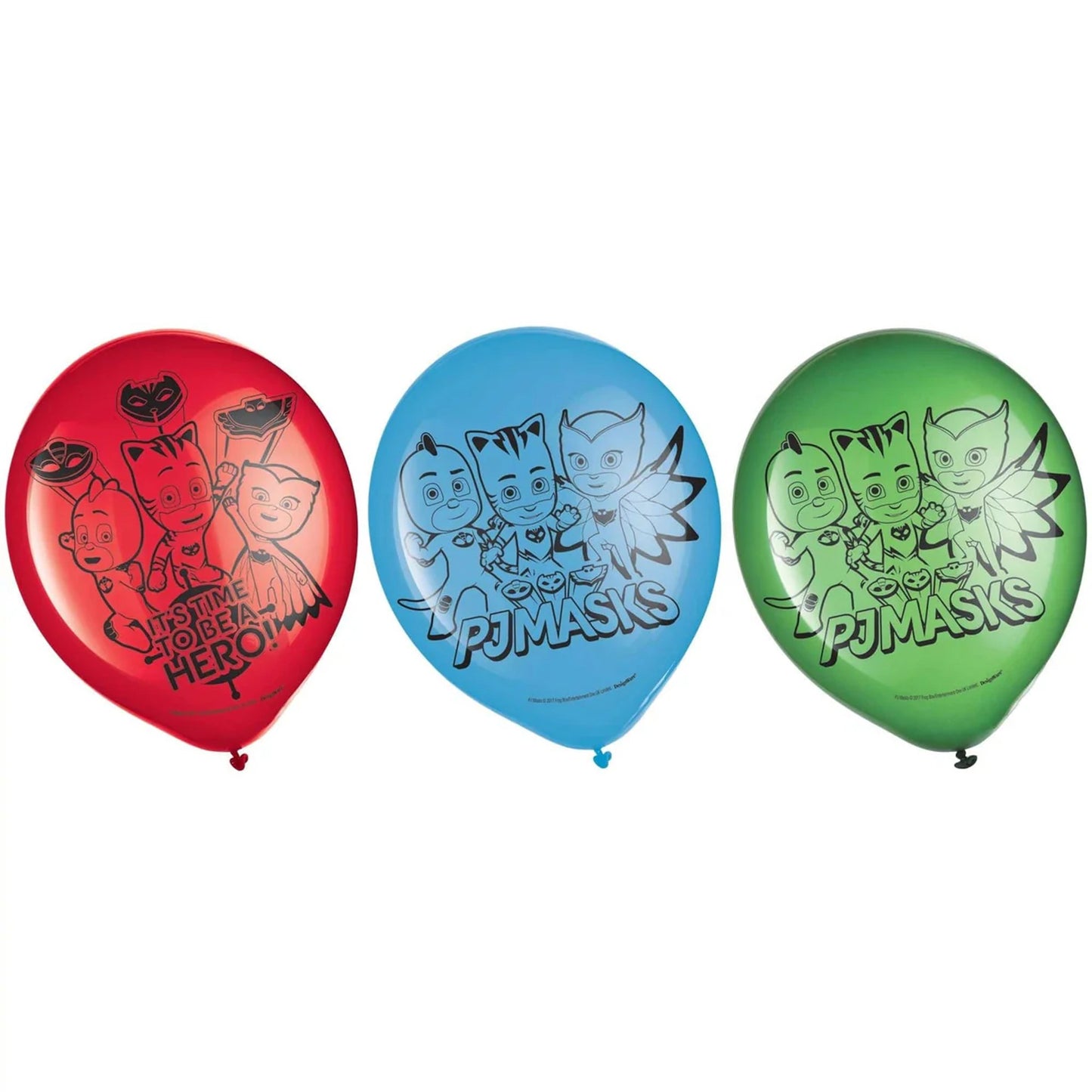 Pj Mask 6/8ct Latex Balloon 12"