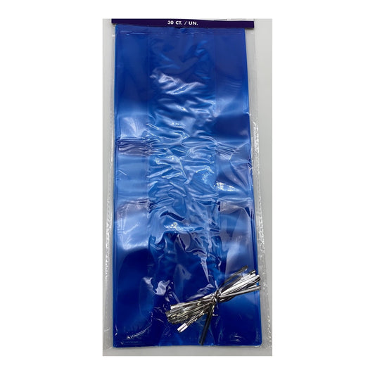 30 ct Cellophane Bag Royal Blue 144Pk/Cs Inner 24 Bag