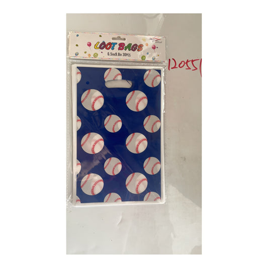 30 ct Loot bags Baseball 120Pk/Cs