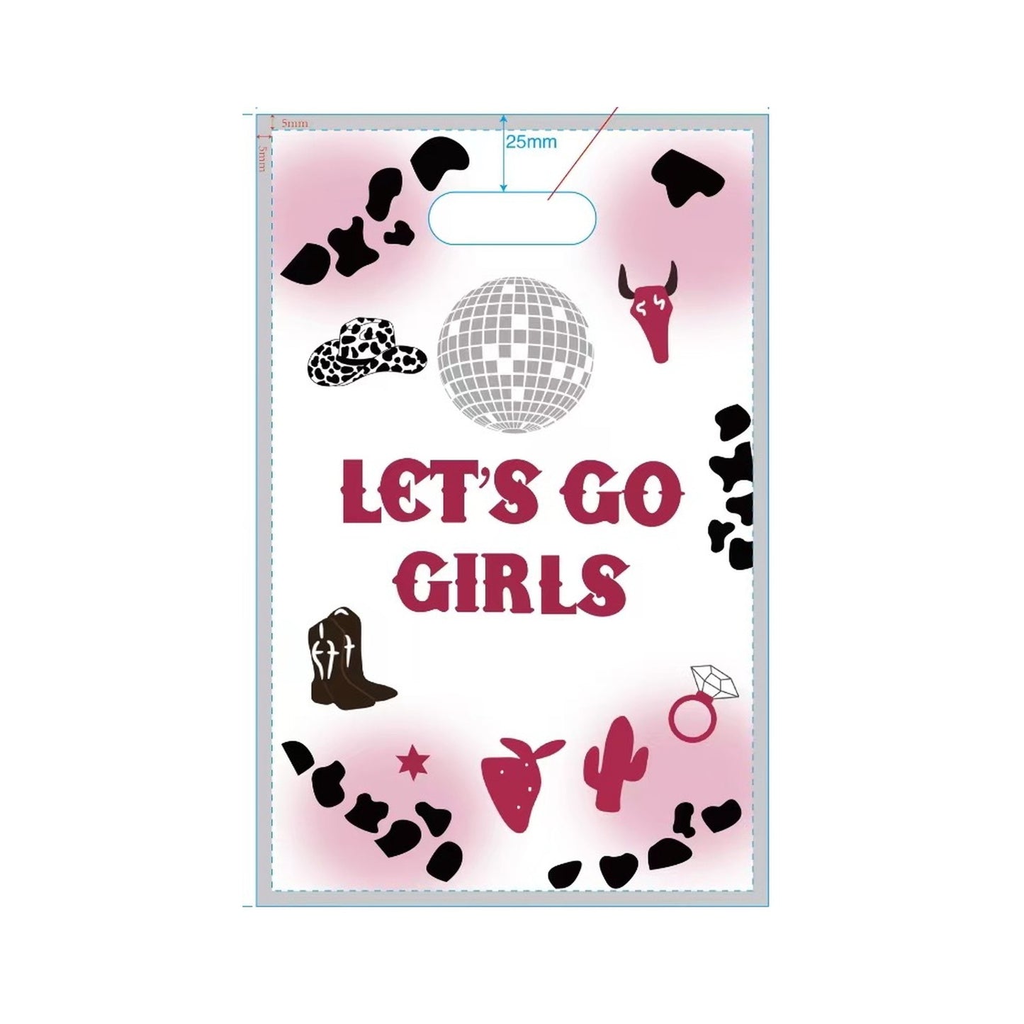 30 ct Loot bags Cowgirl 480Pk/Cs Inner 12Pk