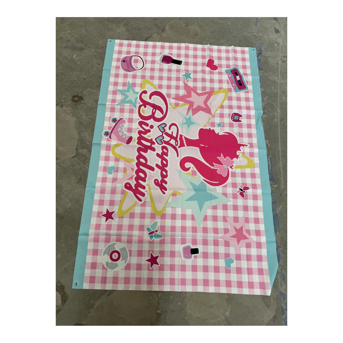 4" x 6" Backdrop Happy Birthday Pretty Girl