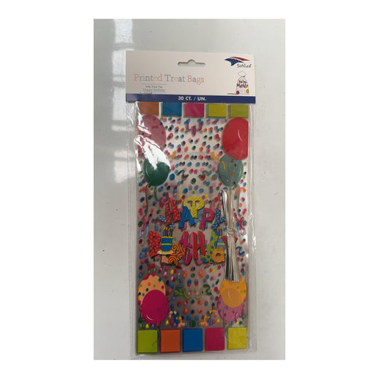 Cellophane bags 30 ct Happy Birthday 240Pk/Cs
