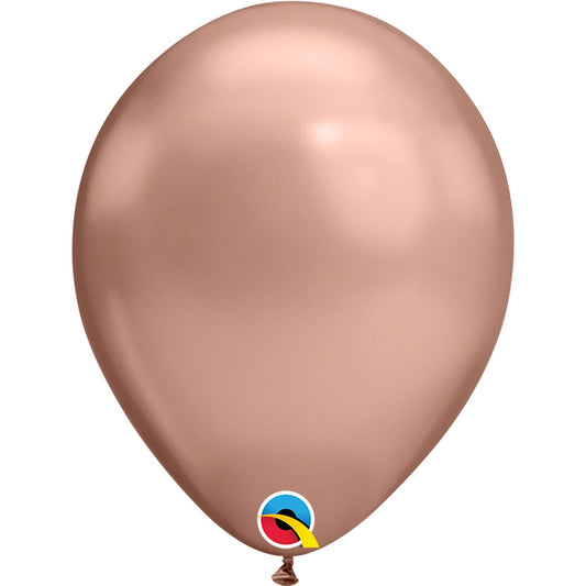 Qualatex Balloon Chrome Rose Gold 100ct Latex Balloon 7"